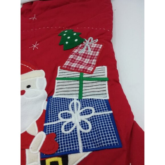 Pottery Barn Kids Stoye Jumbo Stocking Santa Gifts Holiday Quilted 31.5 Inches - Picture 4 of 11